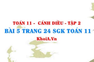 Bài 5 trang 24 Toán 11 tập 2 Cánh Diều